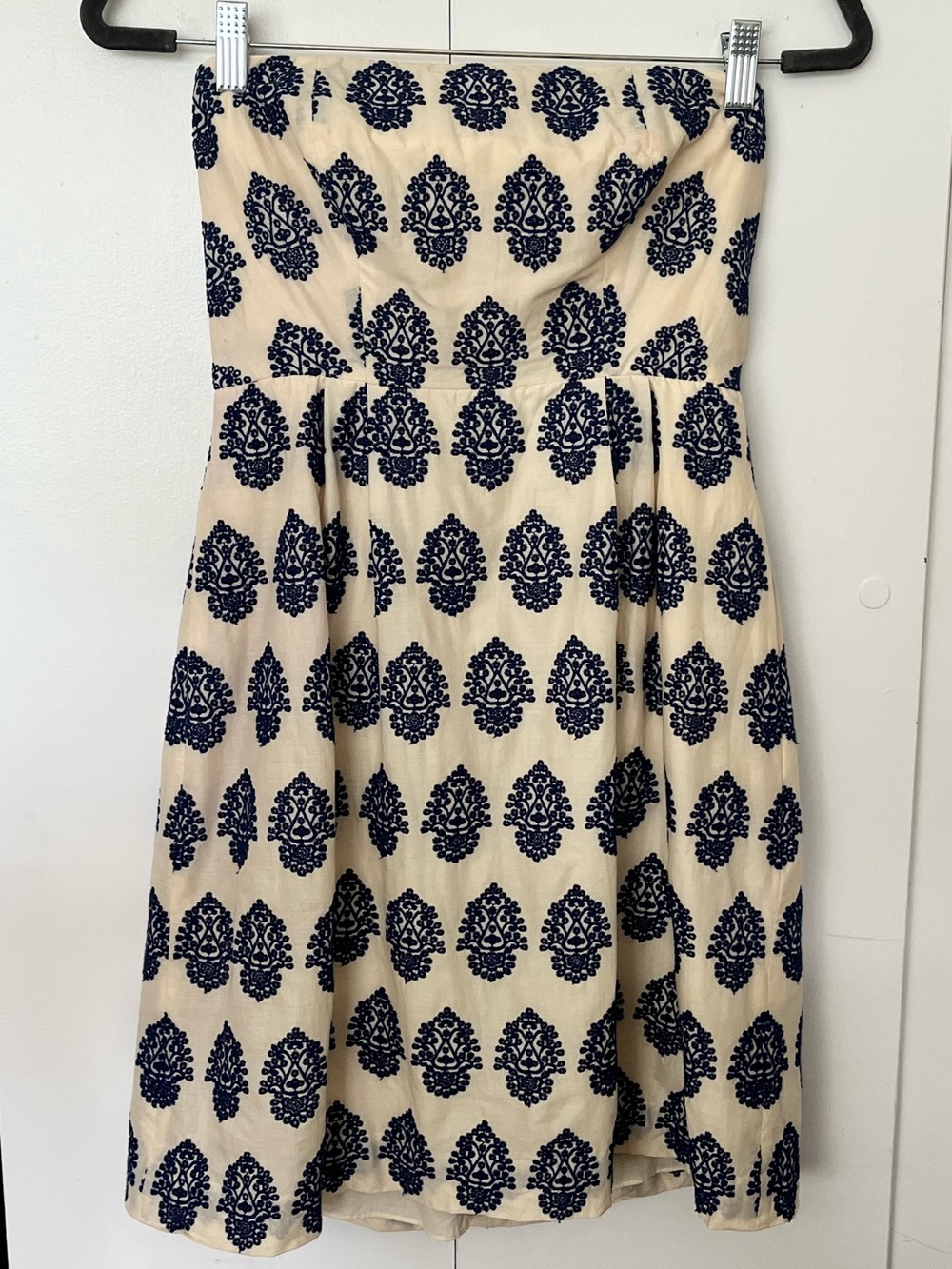 J.Crew Filigree Embroidered Strapless Dress Size 0